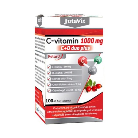 Vitamina C 1000mg C+D Duo Plus (100 tablete), JutaVit