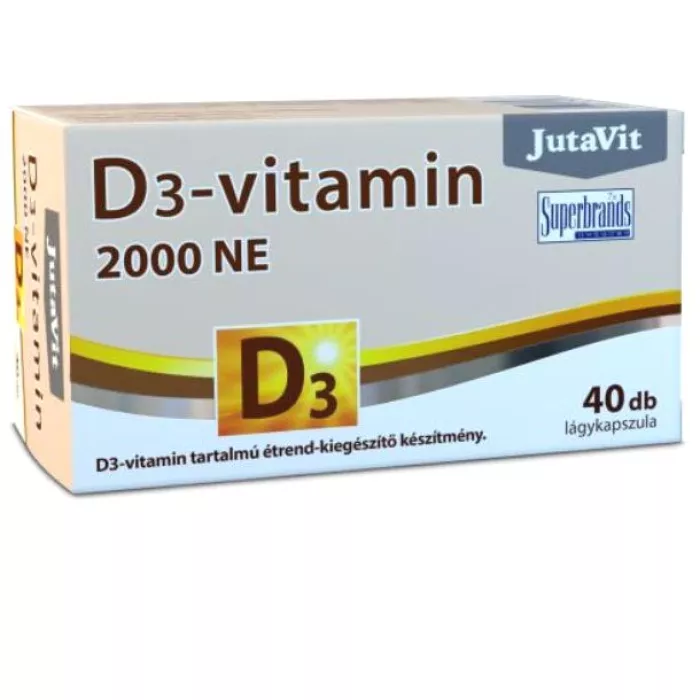 Vitamina D 2000 NE 50 µg (40 capsule moi), JutaVit