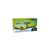 Vitamina D3 2000UI + 50µg Masline (100 capsule), JutaVit
