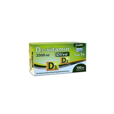 Vitamina D3 2000UI + 50µg Masline (100 capsule), JutaVit