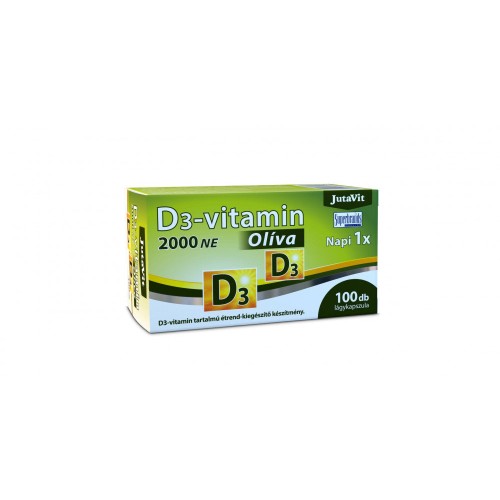 Vitamina D3 2000UI + 50µg Masline (100 capsule), JutaVit