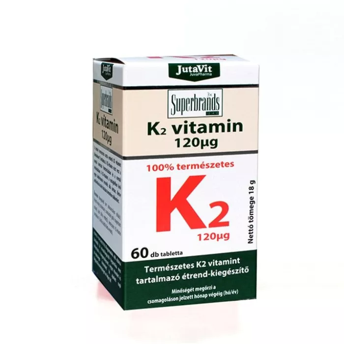 Vitamina K2 120 μg (60 tablete), JutaVit