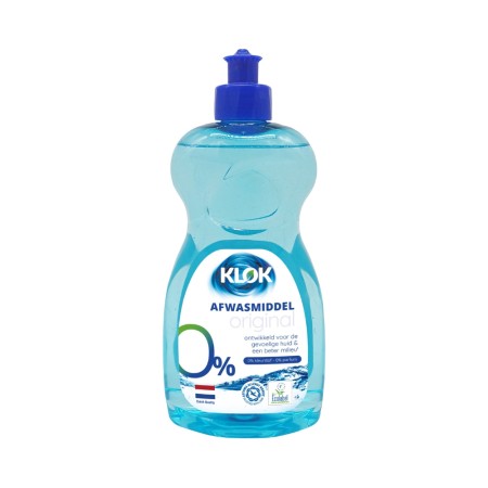 KLOK Detergent lichid pentru vase, 0% parfum, 0% coloranti, 500ml (100 spalari)