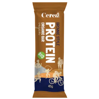 Baton PROTEIN BROWNIE 45 g, bio, vegan, fara gluten