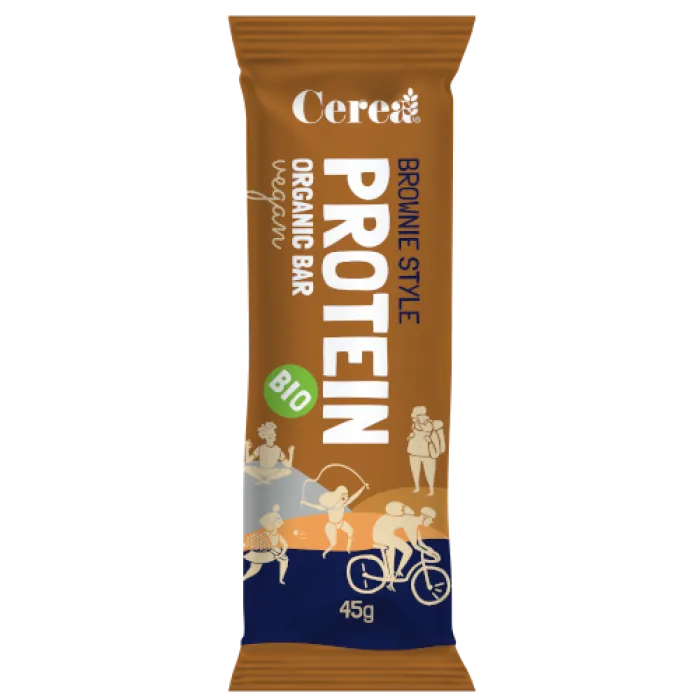 Baton PROTEIN BROWNIE 45 g, bio, vegan, fara gluten