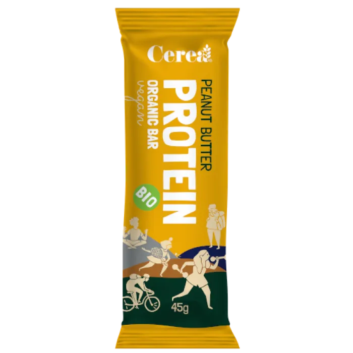 Baton PROTEIN UNT DE ARAHIDE 45 g, bio, vegan, fara gluten