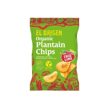 Chipsuri din banane plantain cu chilli si lime, 80g, ECO fara gluten