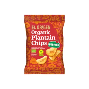 Chipsuri din banane plantain cu paprika, 80 g, ECO, fara gluten