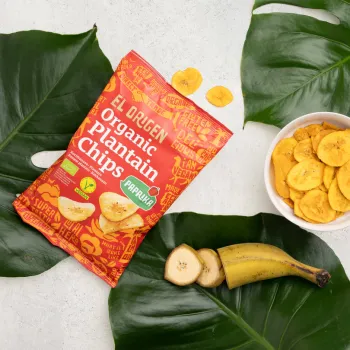 Chipsuri din banane plantain cu paprika, 80 g, ECO, fara gluten