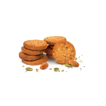 Cookies cu migdale, seminte de dovleac, chia si in, vegan, fara gluten, The Beginnings, 80 g