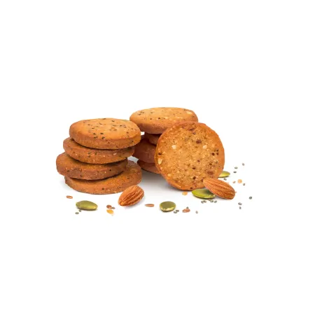 Cookies cu migdale, seminte de dovleac, chia si in, vegan, fara gluten, The Beginnings, 80 g