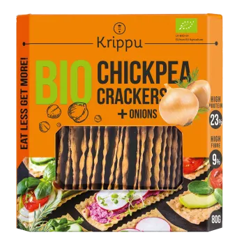 Crackers din naut cu ceapa, BIO, vegan, 80 g