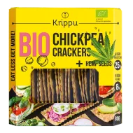 Crackers din naut cu seminte de canepa,BIO, vegan, 80g