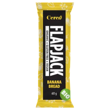 Baton FLAPJACK BANANA BREAD 60 g, bio, vegan, fara gluten