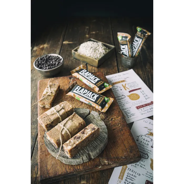 Baton FLAPJACK ARAHIDE SI CIOCOLATA 60 g, bio, vegan, fara gluten