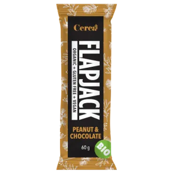 Baton FLAPJACK ARAHIDE SI CIOCOLATA 60 g, bio, vegan, fara gluten