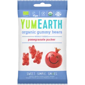 Gummy Bear, jeleuri bio, vegan, fara gluten, Yum Earth, 50 g