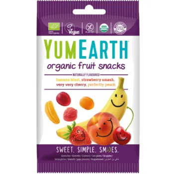Jeleuri de fructe, fara gluten, vegan, BIO, Yum Earth, 50 g
