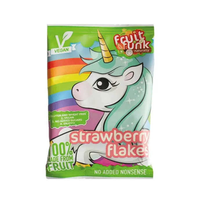Fulgi fructe cu capsuni - Unicorn, vegan, fara zahar, 16g