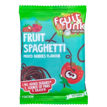 Mini spaghete din fructe cu mix de fructe de padure, vegan, 20g
