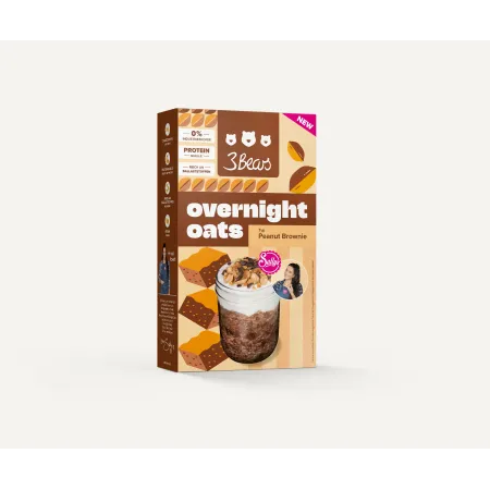 Overnight Oats Porridge arahide si cacao, 400 g, vegan, fara zahar