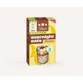 Overnight Oats Porridge banane, 400 g, vegan, fara zahar