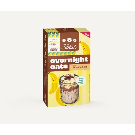 Overnight Oats Porridge banane, 400 g, vegan, fara zahar