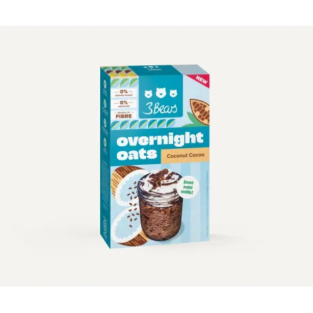 Overnight Oats Porridge cacao, 400 g, vegan, fara zahar