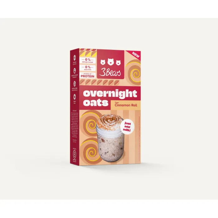 Overnight Oats Porridge scortisoara, 400 g, vegan, fara zahar
