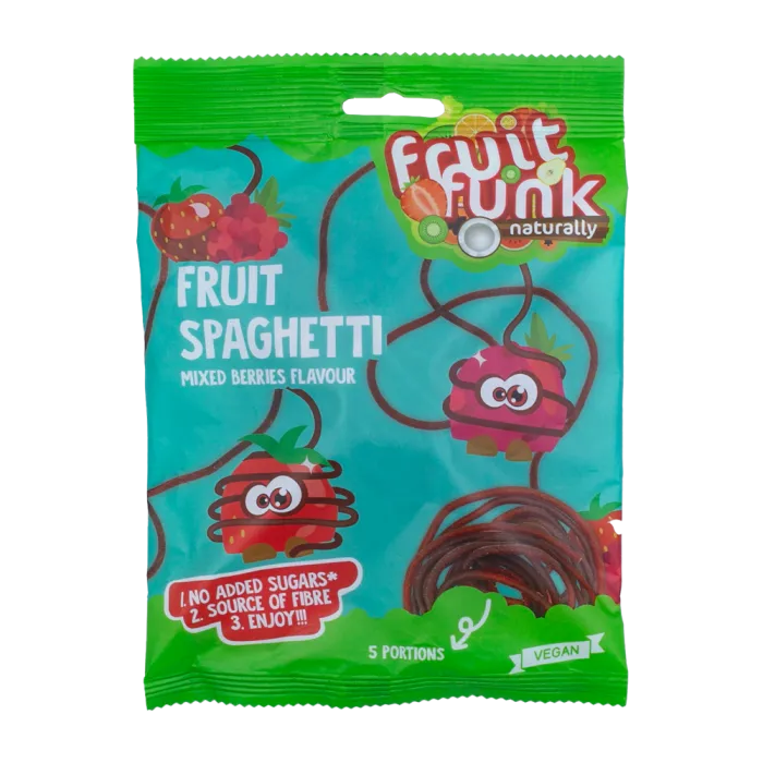 Spaghete din fructe cu mix de fructe de padure, vegan, 100 g
