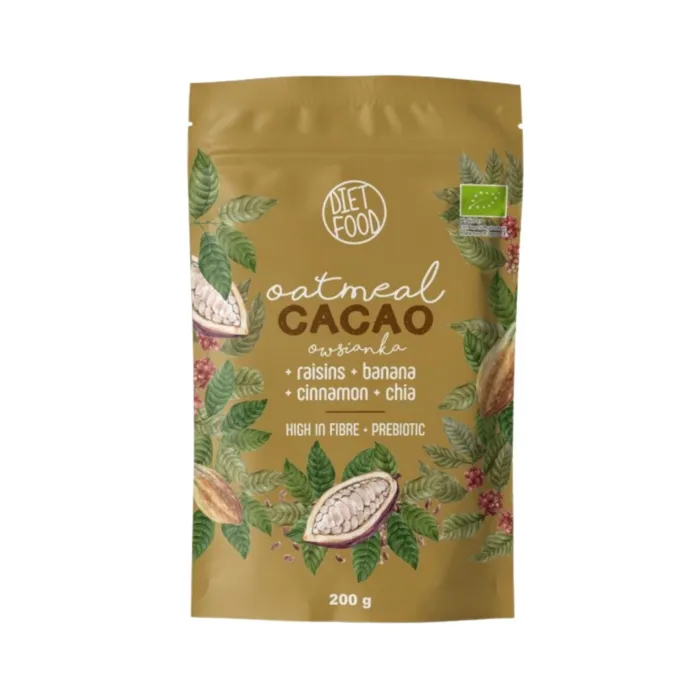 Bio Ovaz cu cacao plus Prebiotic (200 grame), Diet Food