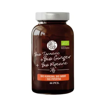 Bio Turmeric, Ghimbir si Piper Negru (60 capsule), Diet Food