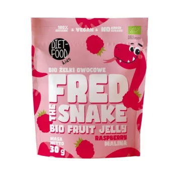 Jeleu de fructe Bio Fred The Snake - Zmeura (30 grame), Diet Food