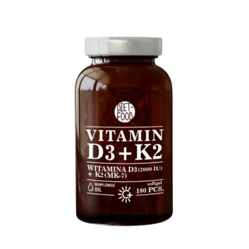 Vitamina D3+K2 (180 capsule), Diet Food