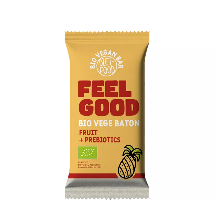 FEEL GOOD - Baton vegan bio cu prebiotice 35g