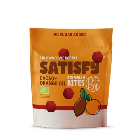 Bio Bites – cuburi de fructe cu ciocolata si portocale 120g