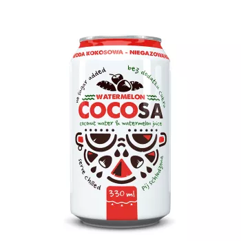 Cocosa Pepene rosu - apa de cocos naturala cu pepene rosu 330 ml