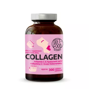 Colagen + Vit.C + Acid hialuronic - supliment alimentar 300 tab Diet-Food