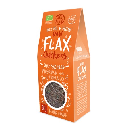 Fursecuri raw vegane din in cu rosii si paprika 90g