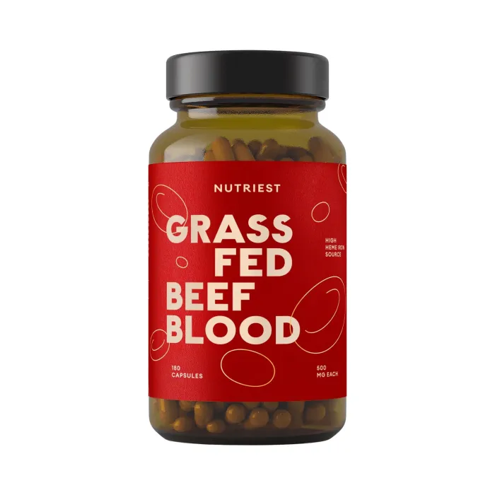 Grass Fed Desiccated Beef Blood (180 capsule), Nutriest