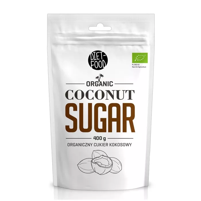 Zahar de cocos bio cu indice glicemic redus 400g - Diet-Food