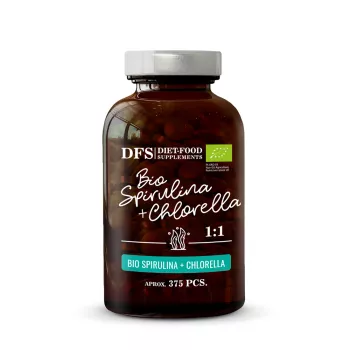 Bio Spirulina + Chlorella Diet-Food - 375 tablete x 400mg - 150g