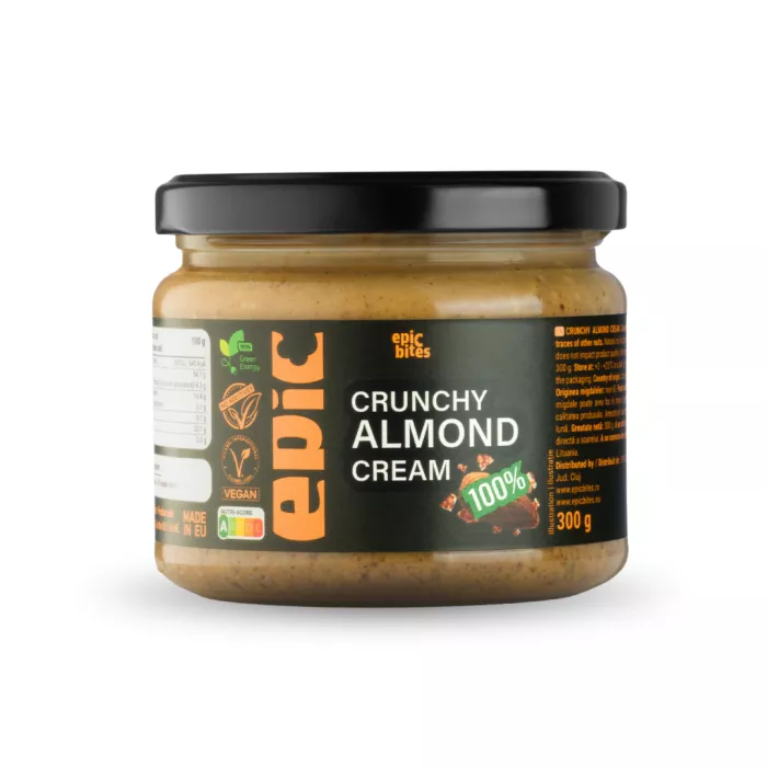 Cremă Crocantă de Migdale Epic Bites – 100% Naturală