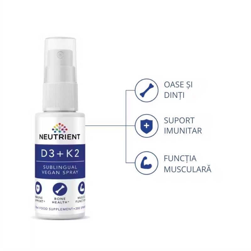 Vitamina D3+K2 Vegan Oral Spray (30ml), Neutrient