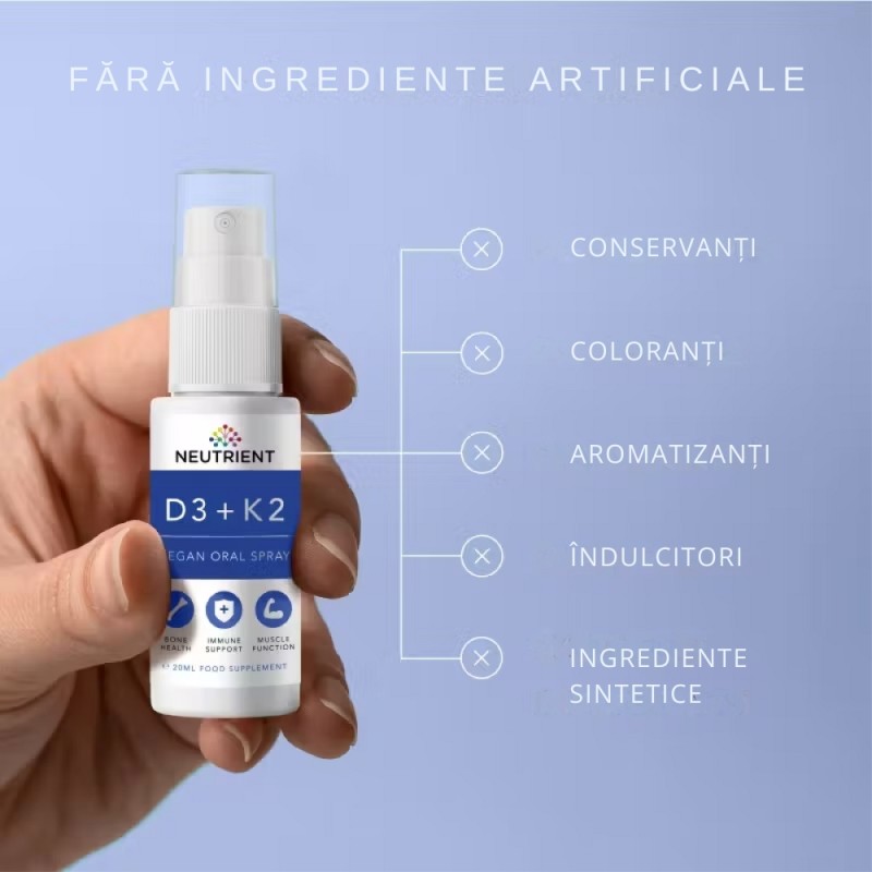 Vitamina D3+K2 Vegan Oral Spray (30ml), Neutrient
