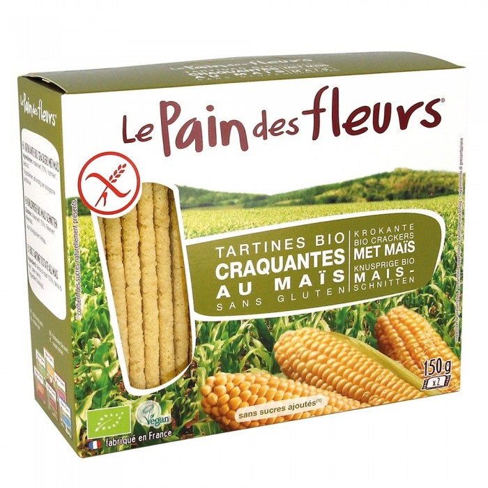 Turte crocante din porumb si orez - fara gluten (150g), Le Pain Des Fleurs Turte crocante din porumb si orez - fara gluten (150g), Le Pain Des Fleurs