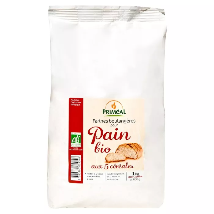 Amestec pentru paine din 5 cereale (1Kg), Primeal Amestec pentru paine din 5 cereale (1Kg), Primeal