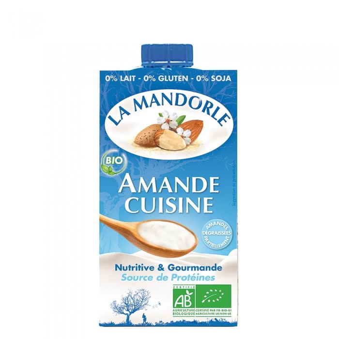 Smantana vegetala de migdale (250 ml), La Mandorle Smantana vegetala de migdale (250 ml), La Mandorle