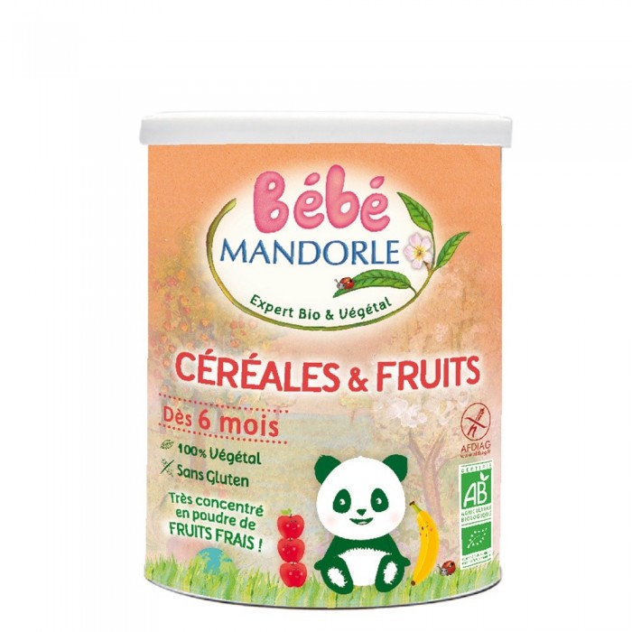 Cereale + fructe pentru bebelusi - de la 6 luni (400g), Bebe Mandorle Cereale + fructe pentru bebelusi - de la 6 luni (400g), Bebe Mandorle