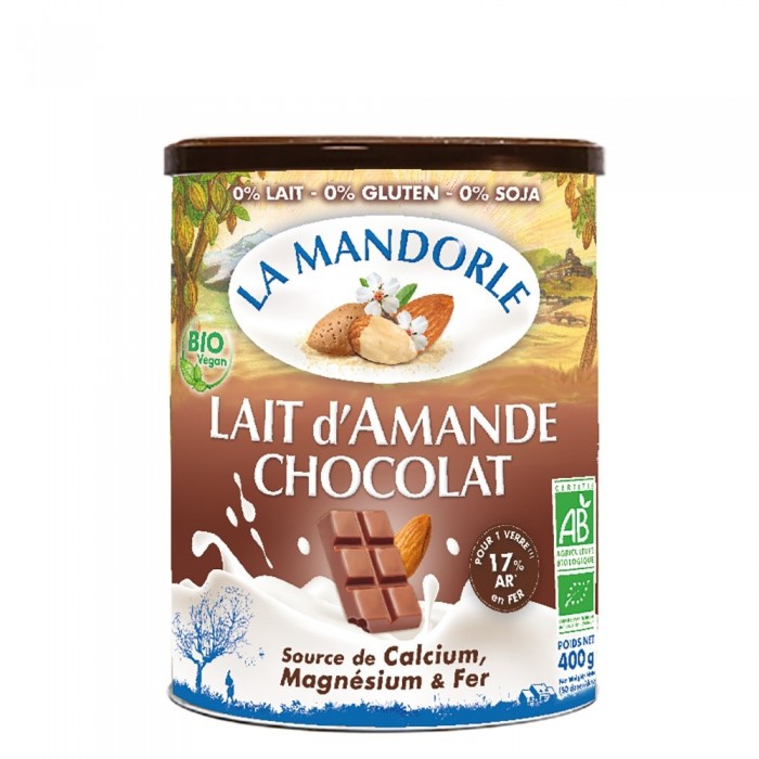 Lapte praf de migdale cu ciocolata (400g), La Mandorle Lapte praf de migdale cu ciocolata (400g), La Mandorle